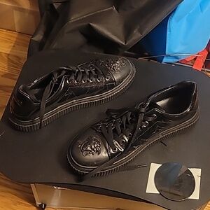 Black Versace sneakers w/Medusa head size 45